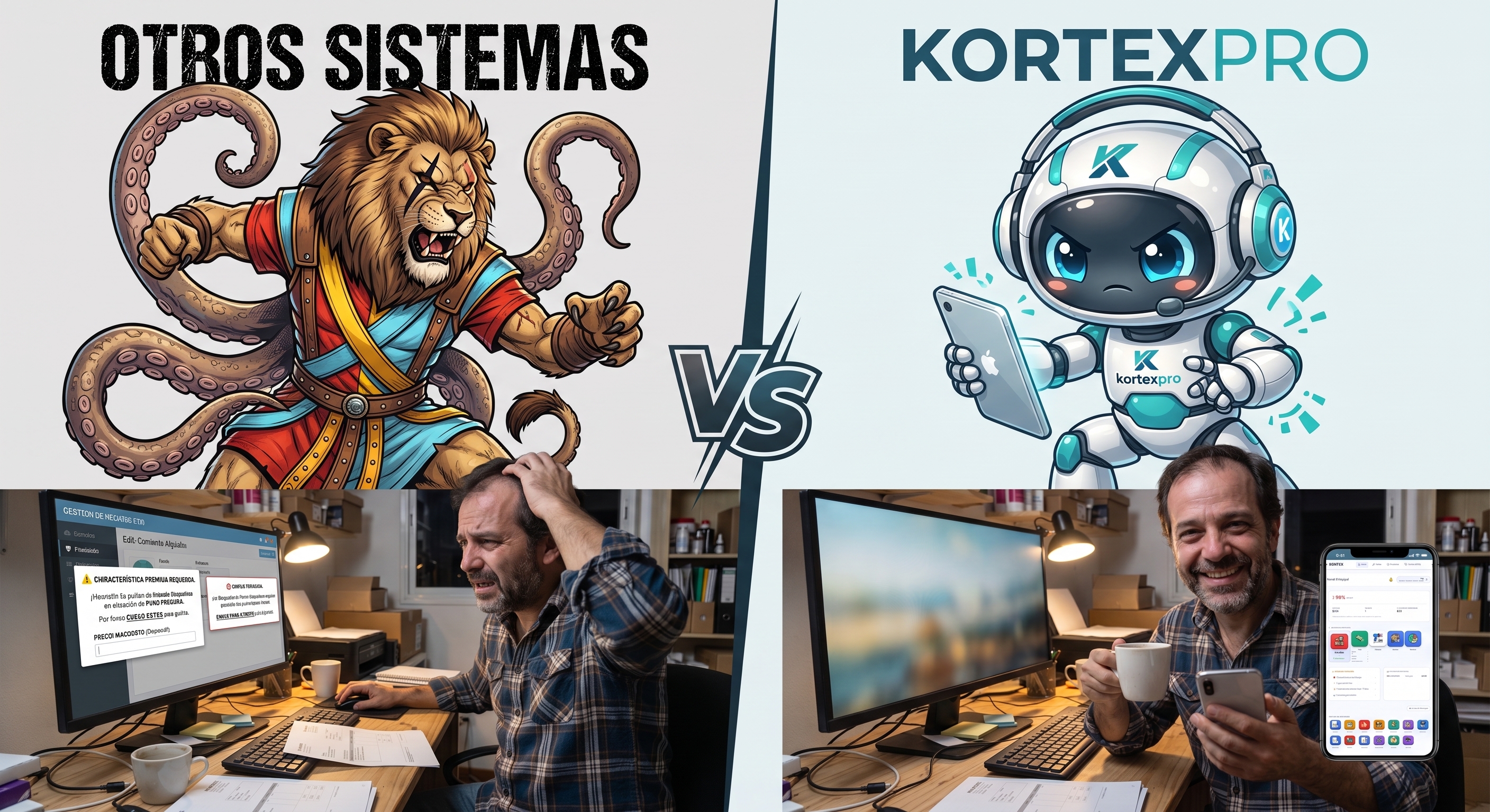 Comparación entre otros sistemas y KortexPro